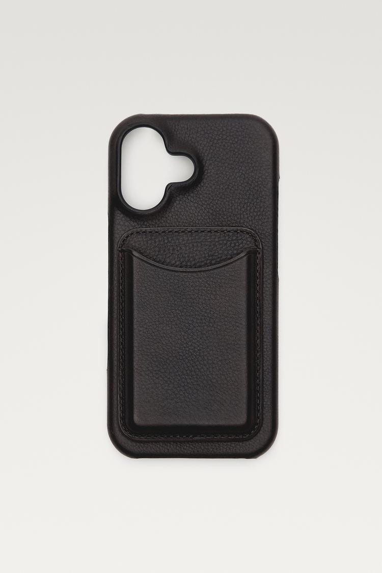 Nappa leather iPhone 17 case — Brown