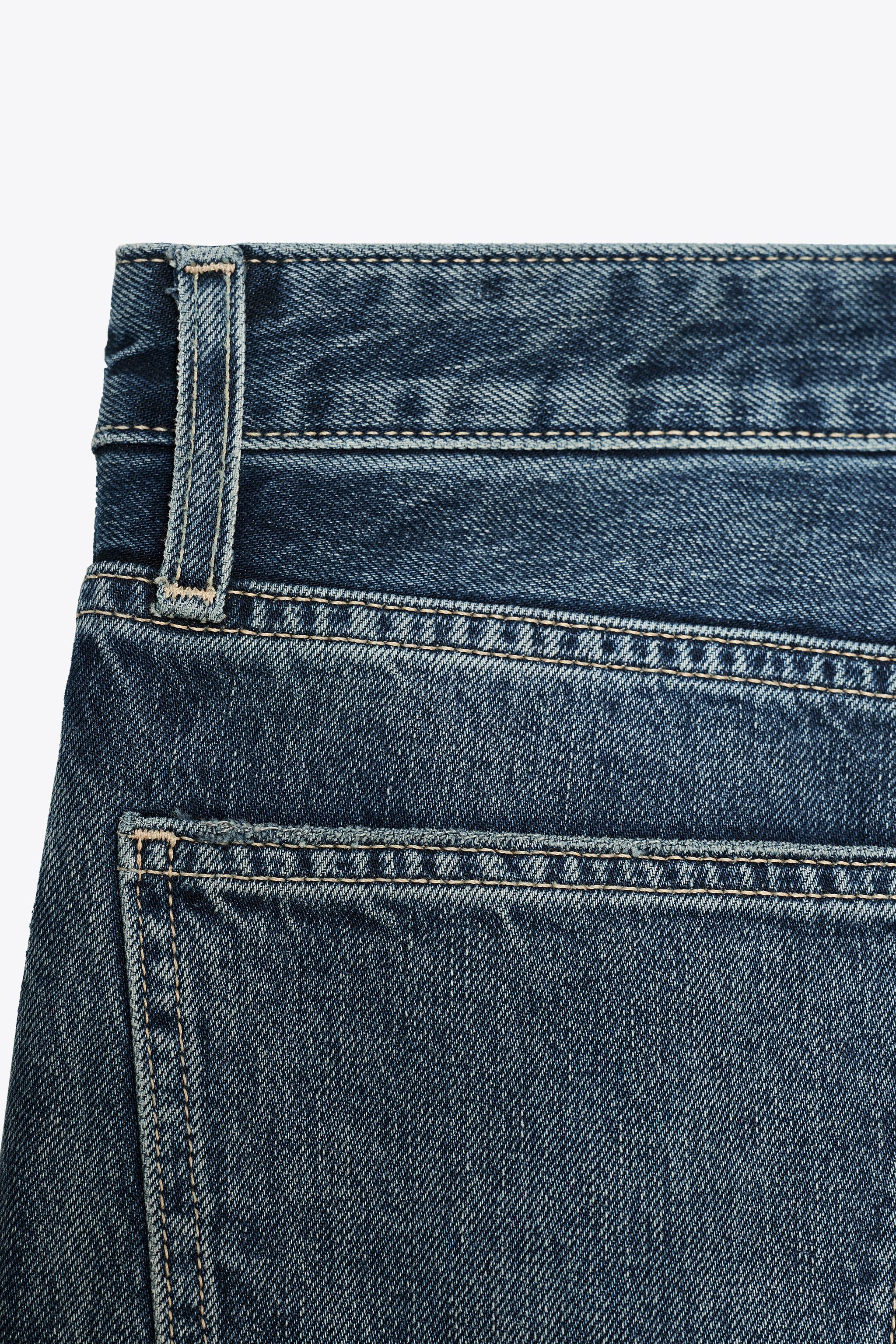 TRF ワイドレッグ ローライズデニムパンツ - ナイトブルー | ZARA