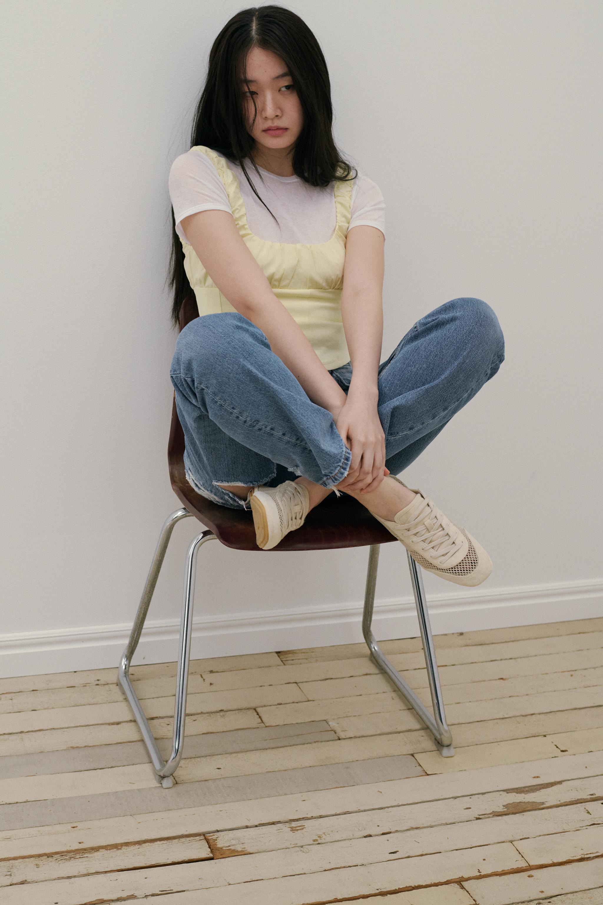 ★ドイツ発*ZARA*新作*コントラストトリムTシャツ/YELLOW★ 03641365300-p.jpg?ts=1744727448145