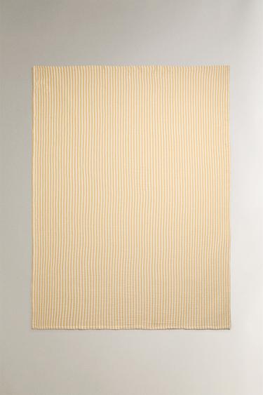 STRIPED COTTON MUSLIN THROW - striped by Zara - Image 0