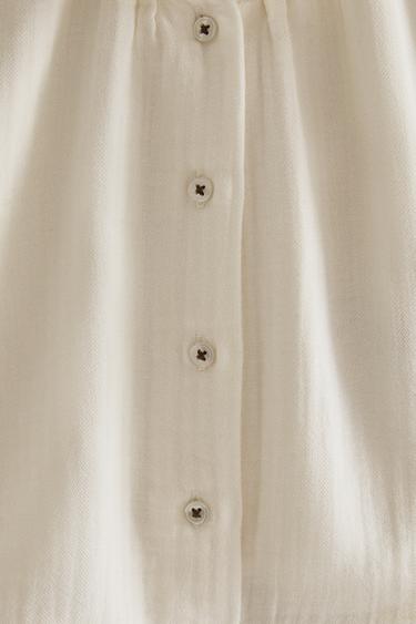 CHEMISE BÉBÉ COTON MOUSSELINE - Blanc cassé de Zara - Image 3