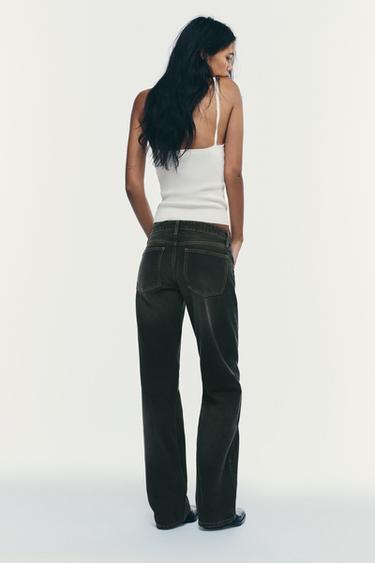 TRF LOW-RISE WIDE-LEG JEANS - Brown by Zara - Image 2