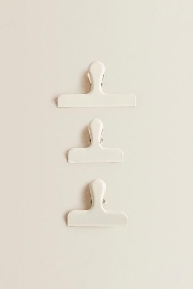 METALLIC CLIPS (SET OF 3) - Cream by Zara - Image 8