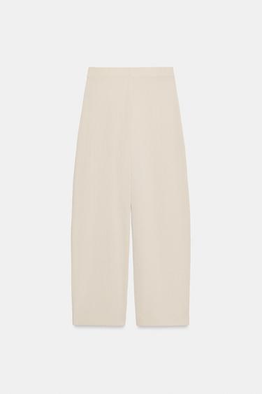 TEXTURED WRAP TROUSERS - Beige by Zara - Image 4