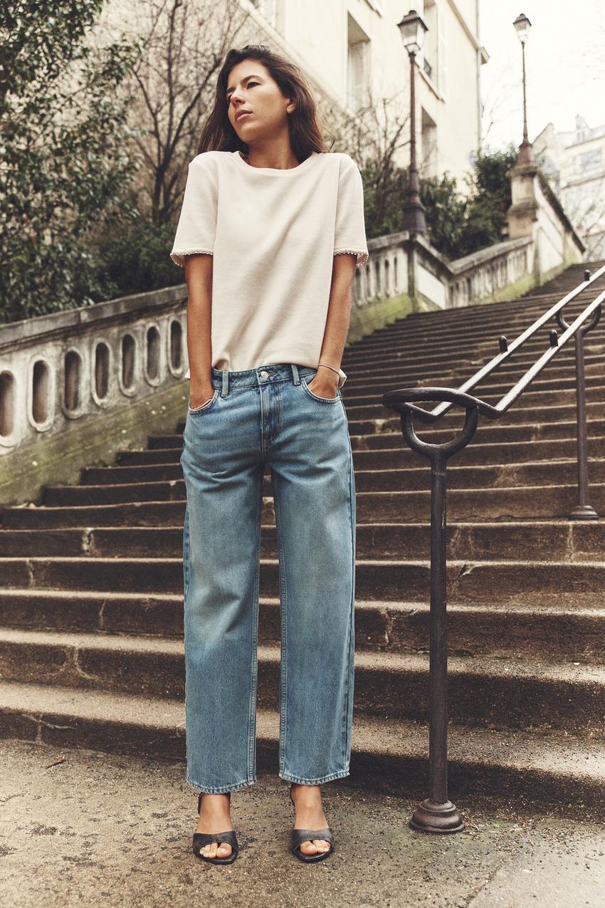 Zara mini flared jeans, Women's Fashion, Bottoms, Jeans & Leggings