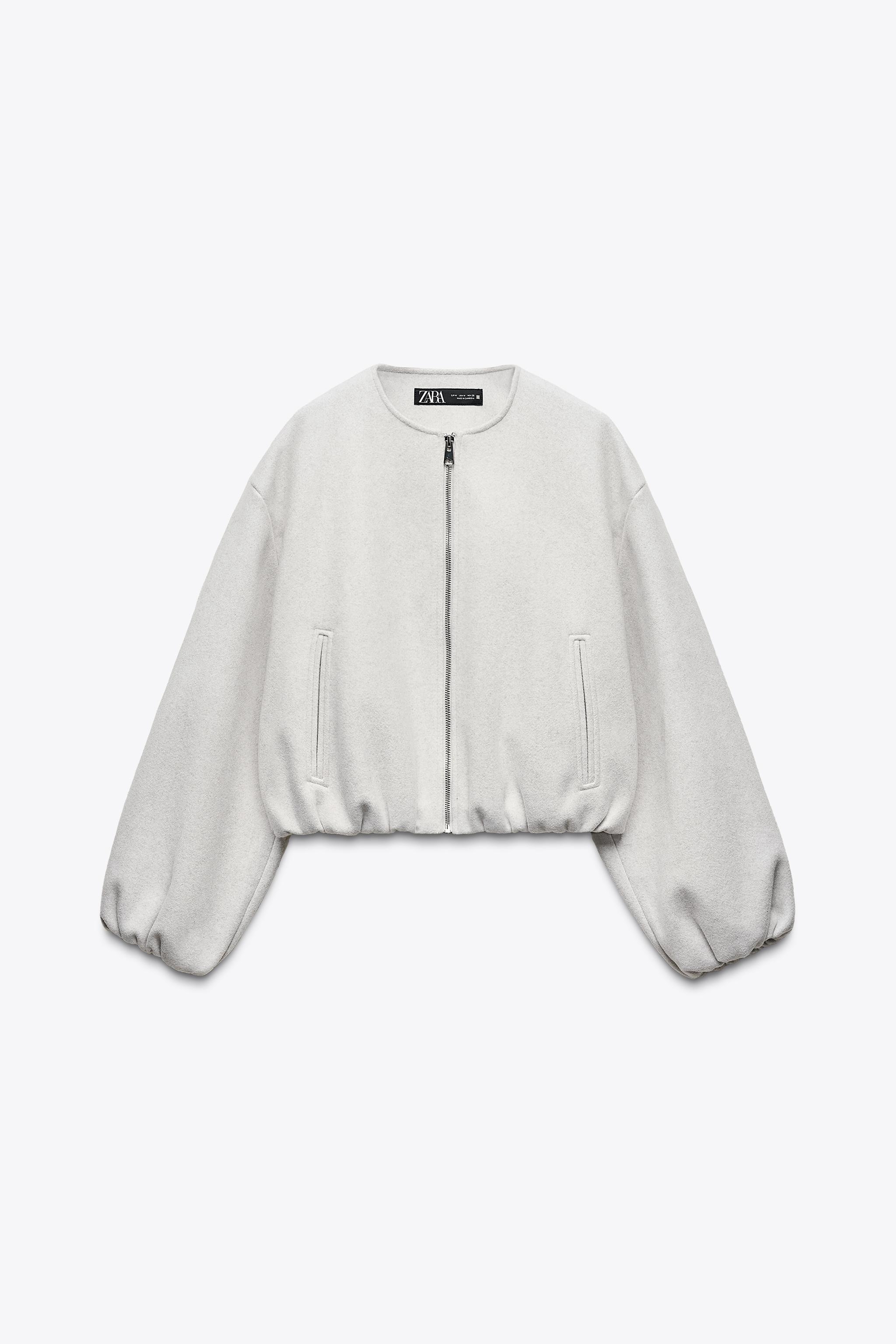 【試着のみ】即完売 ZARA マキシ ポケット ボンバージャケット エクリュ ソフトボンバージャケット - エクリュ | ZARA Japan / 日本
