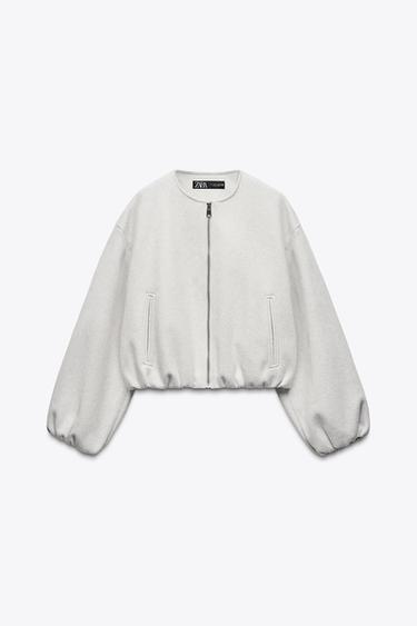SOFT BOMBER JACKET - Ecru by Zara