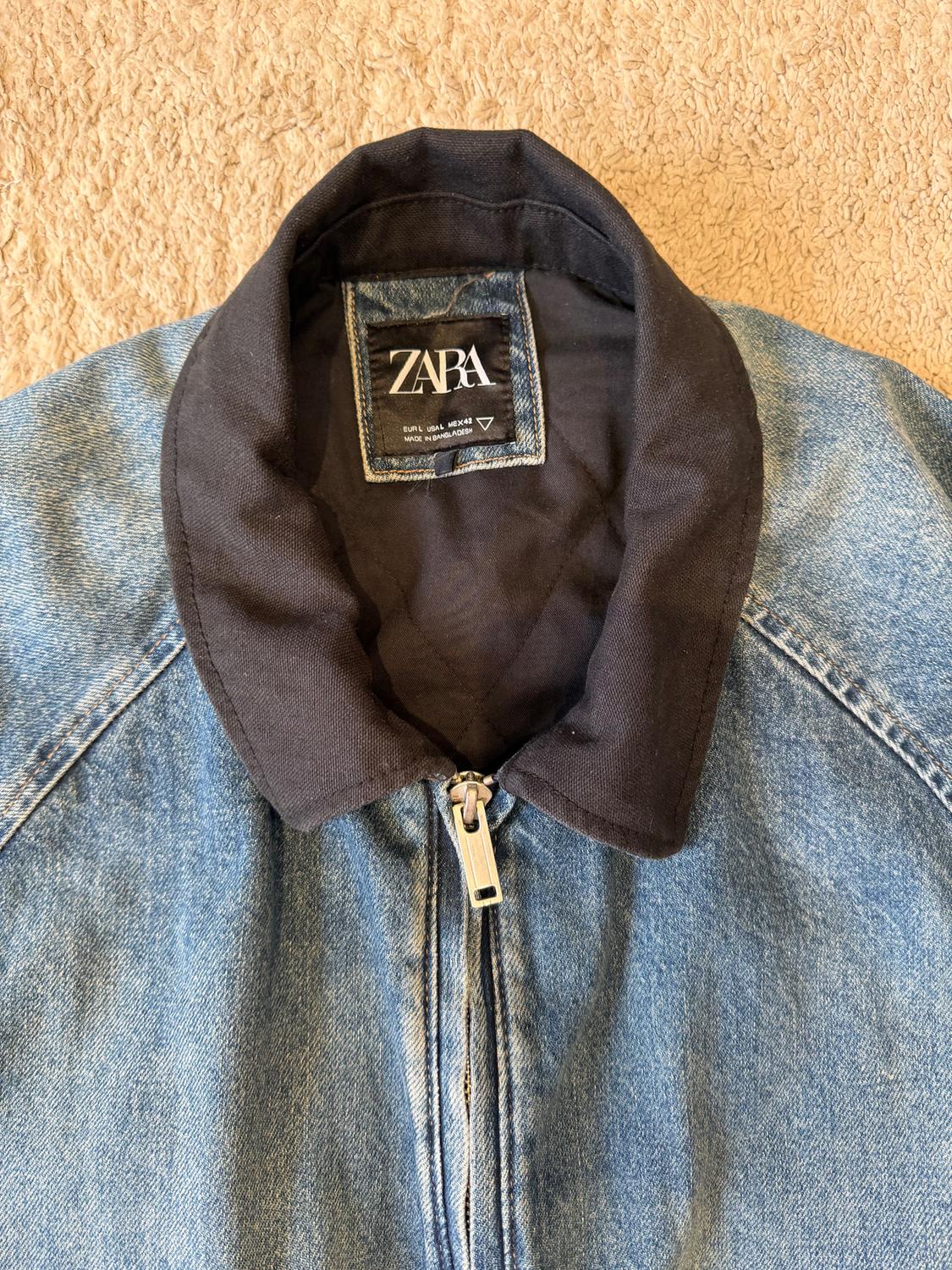 CONTRAST COLLAR DENIM JACKET - Image 4