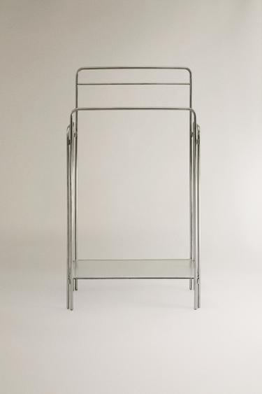 STEEL AND GLASS TOWEL RACK - Grey by Zara - Image 0
