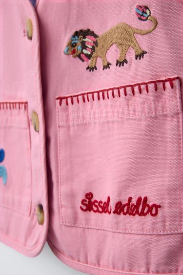 EMBROIDERED WAISTCOAT SISSEL EDELBO X ZARA KIDS - Pink by Zara - Image 3