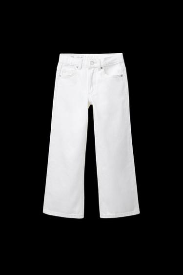 WIDE-LEG JEANS - White by Zara