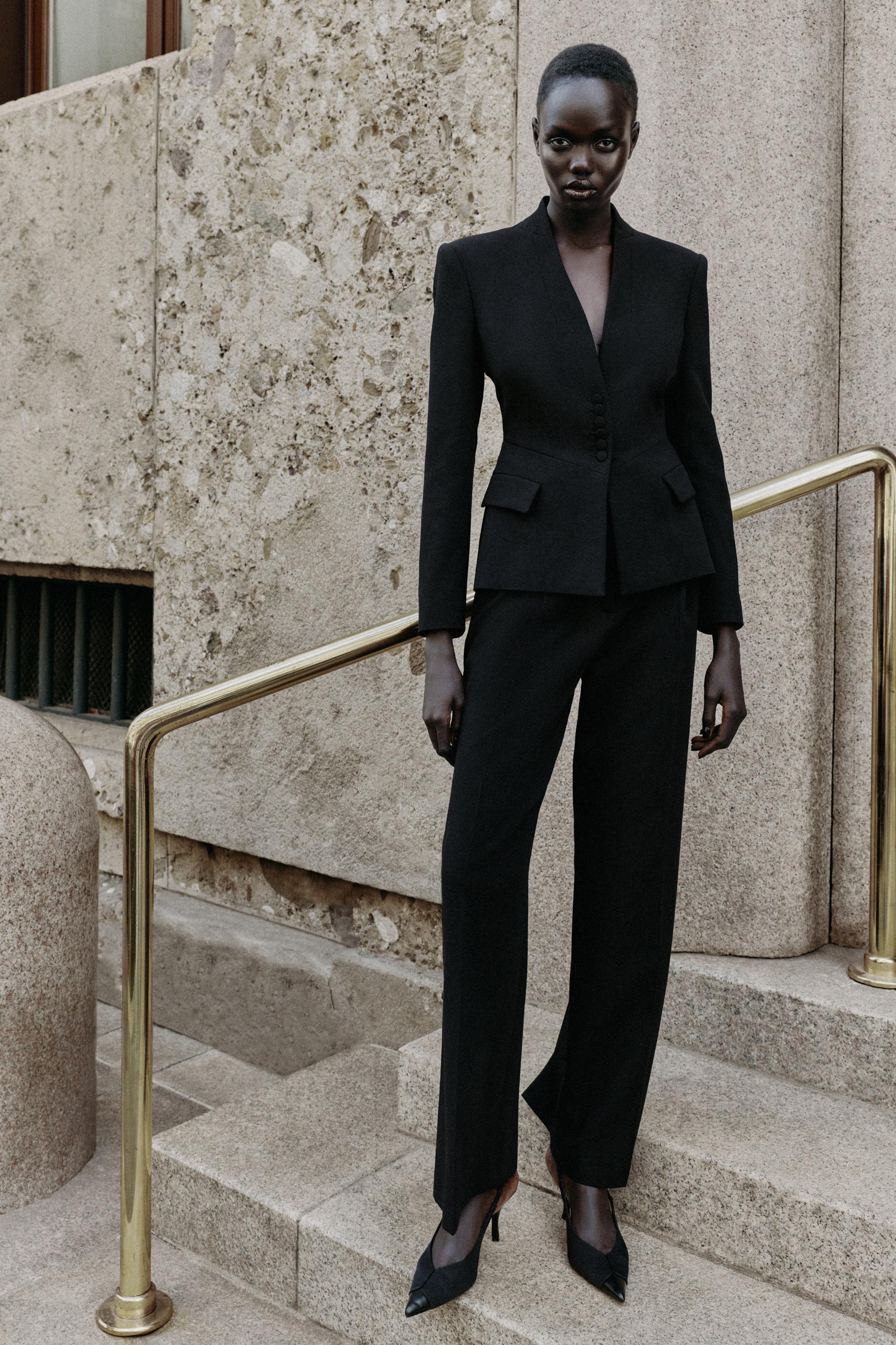 PANTALON DROIT TAILLE HAUTE