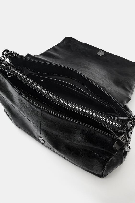 ROCK FLAP SHOULDER BAG - Black by Zara - Image 3