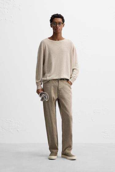 JERSEY LIGERO LINO - Beige vigoré de Zara