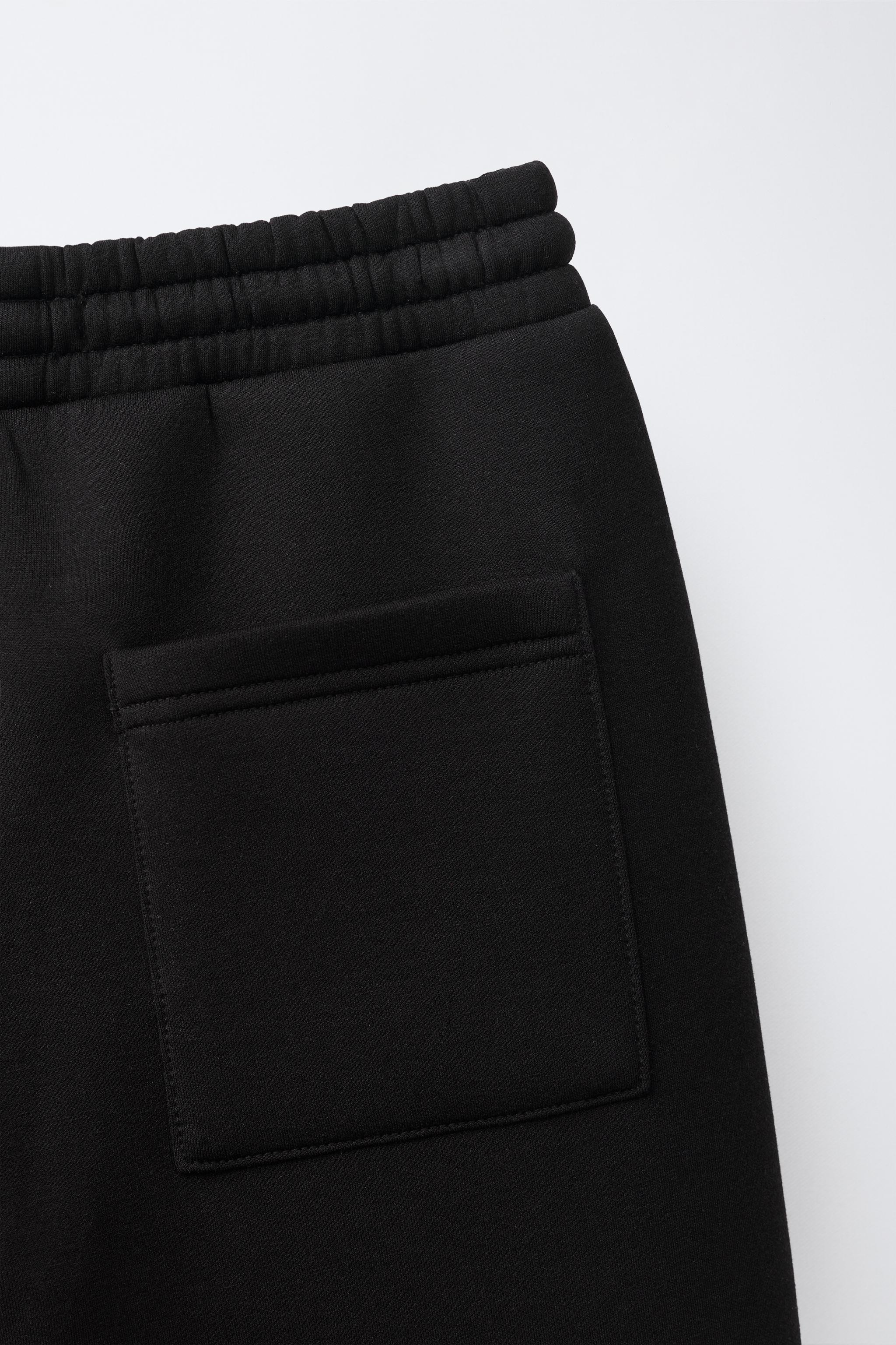 NEOPRENE-EFFECT BARREL PANTS