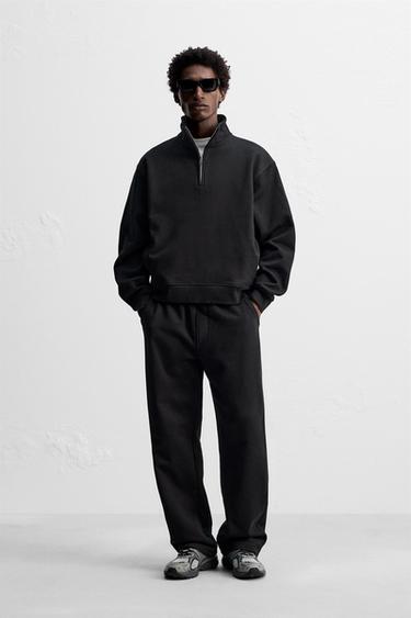 HEAVYWEIGHT REGULAR FIT TRACKSUIT - Blue marl by Zara - Image 0