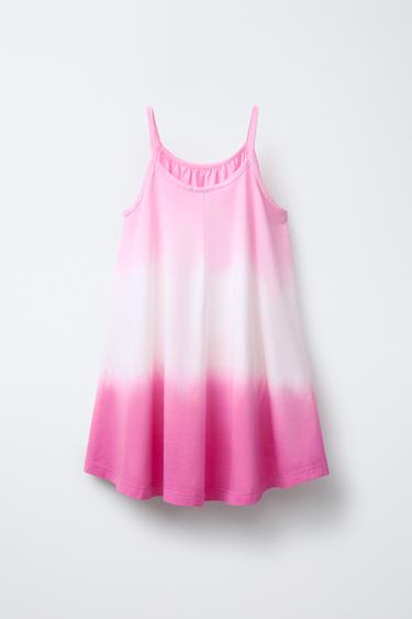 ROBE À BRETELLES TIE DYE - Rose de Zara - Image 1