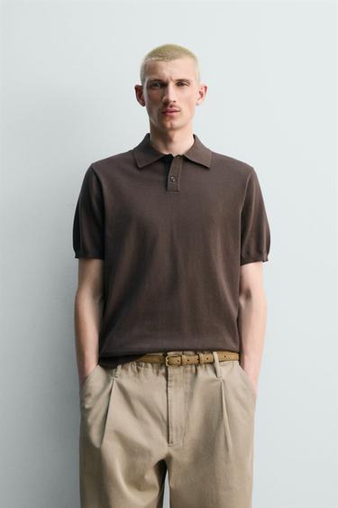 ПОЛО REGULAR FIT — Коричневый от Zara