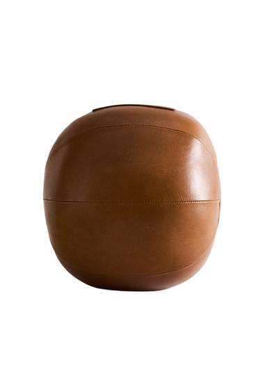 LEATHER EXERCISE MEDICINE BALL - Brown by Zara