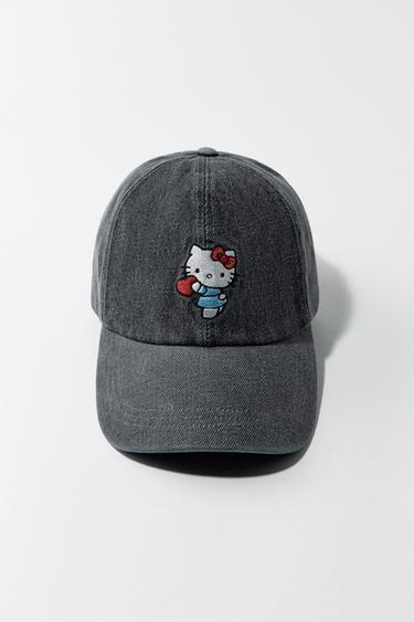 قبعة DENIM بحافة أمامية هالو كيتي © 2025 SANRIO - رمادي الخاص بـ Zara