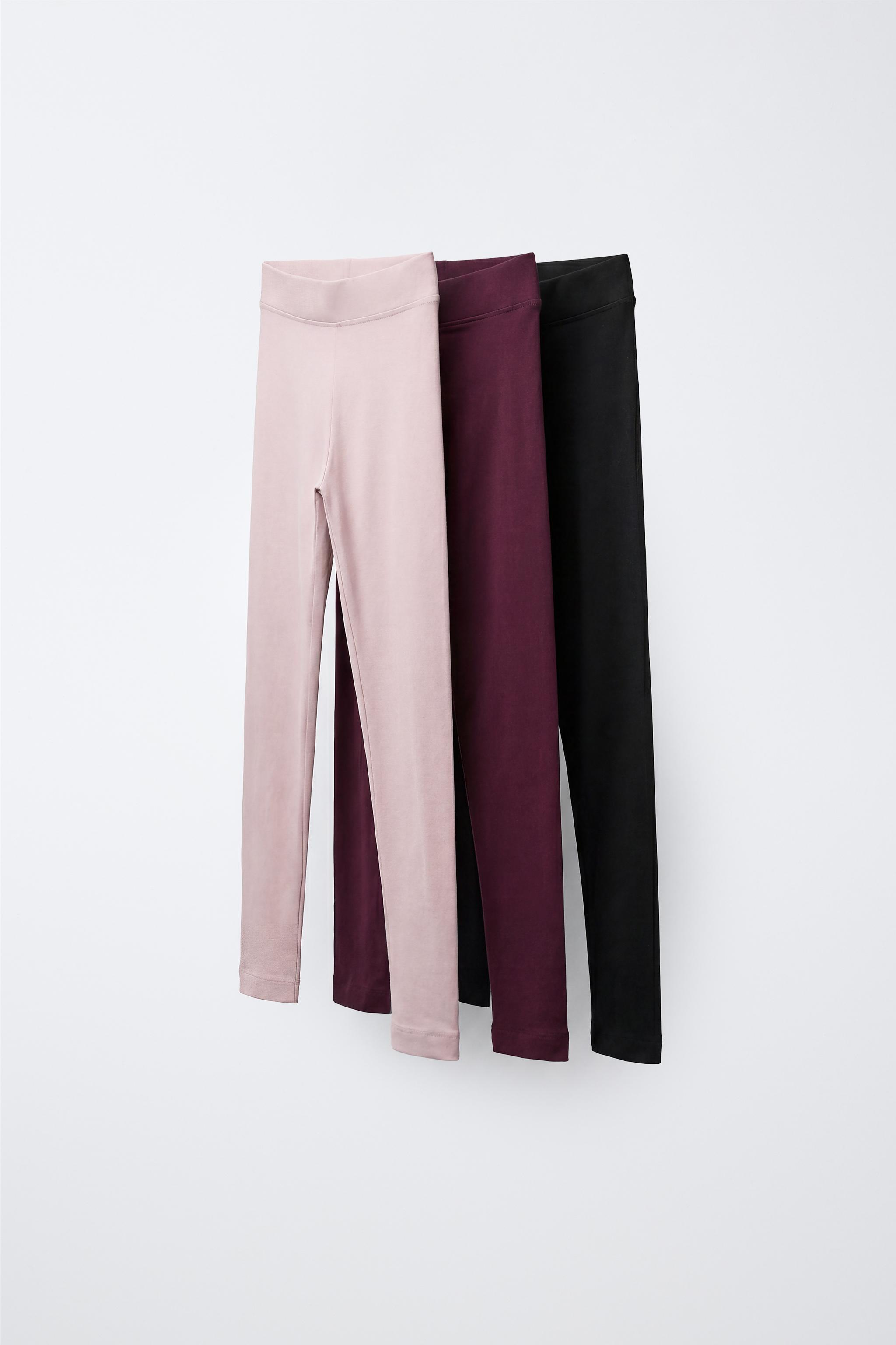 THREE-PACK OF SOLID LEGGINGS — Various