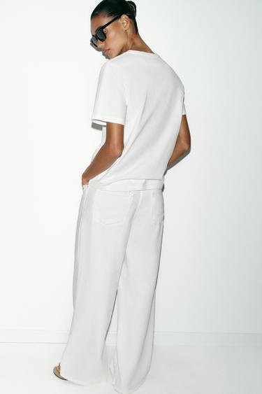 T-SHIRT BRODERIES ET INSCRIPTION - Blanc de Zara - Image 3