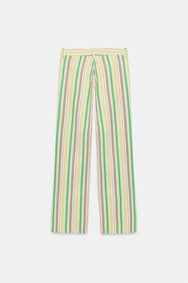 JEAN TRF WIDE LEG TAILLE BASSE À RAYURES - rayures de Zara - Image 4