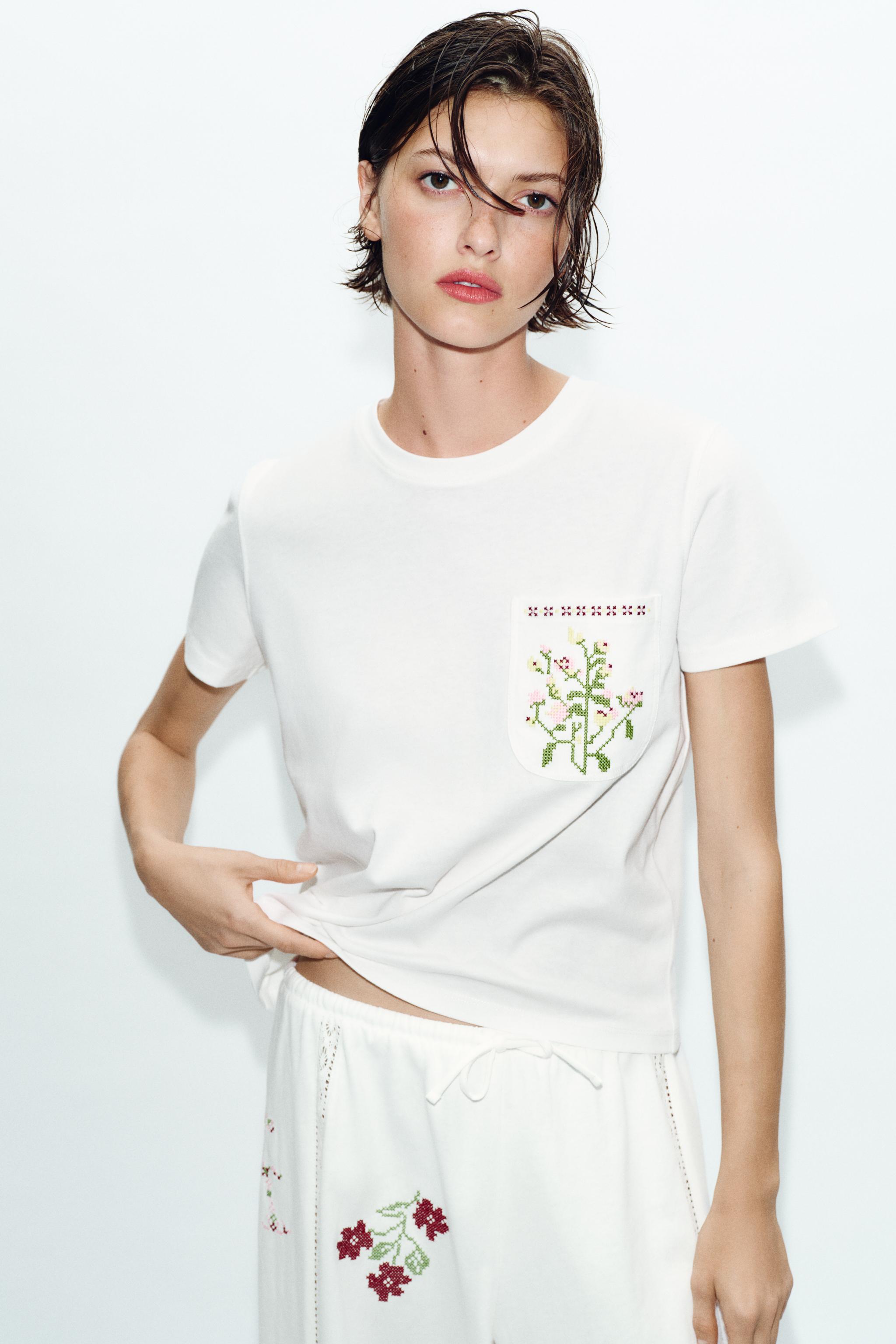 EMBROIDERED POCKET T-SHIRT