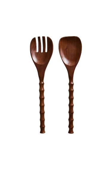 POSATE DA INSALATA IN LEGNO (SET DA 2) - Marrone di Zara