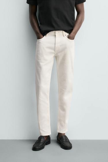 TEXANS SLIM FIT BÀSICS - Blanc de Zara