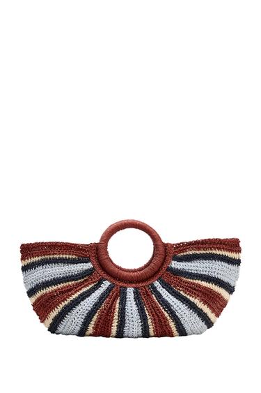Zara WOVEN EFFECT HANDBAG - Multi-color
