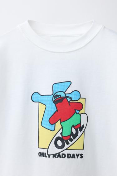 T-SHIRT IMPRIMÉ LOGO - Blanc de Zara - Image 2