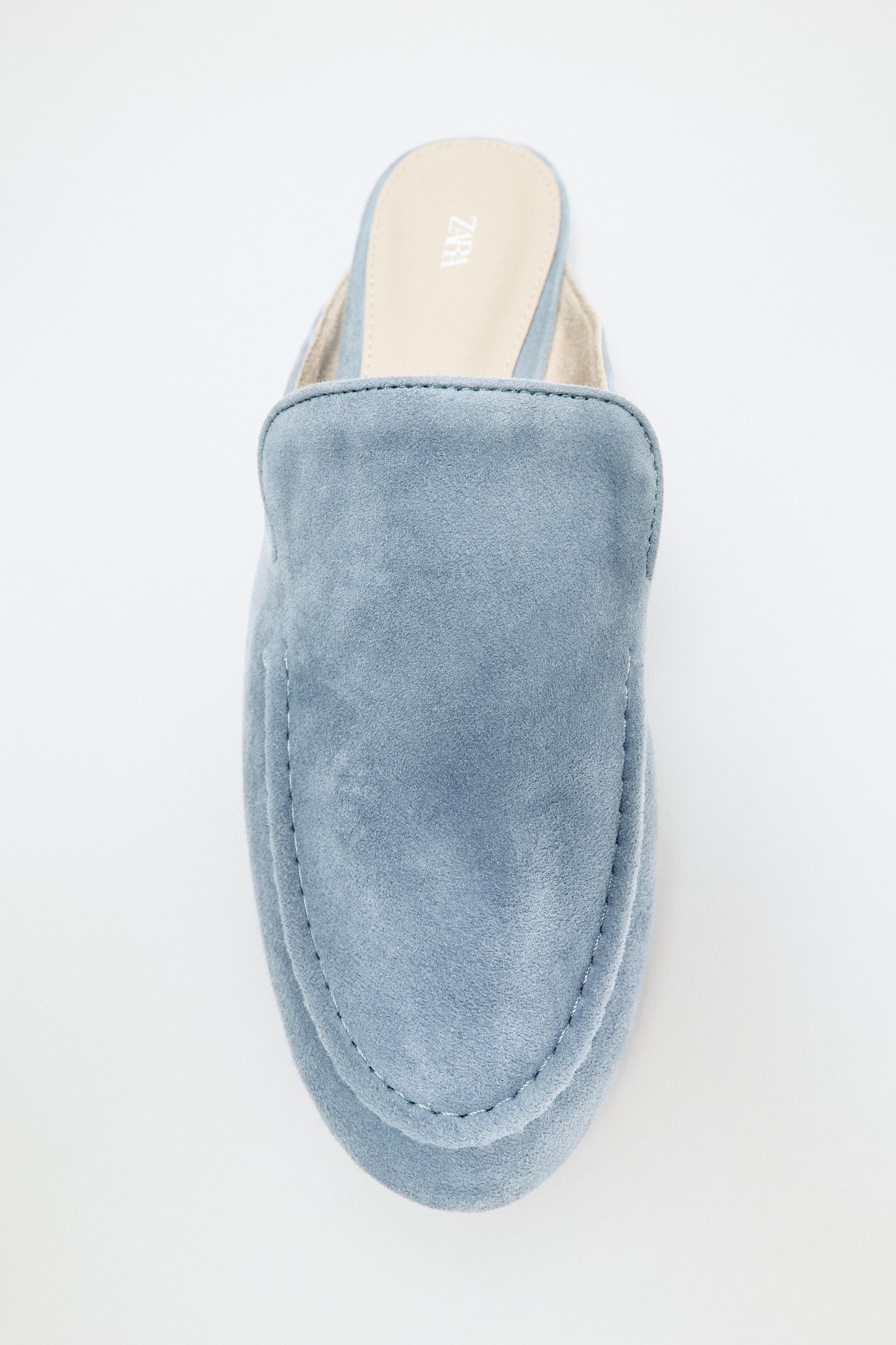 SUEDE MULE LOAFERS