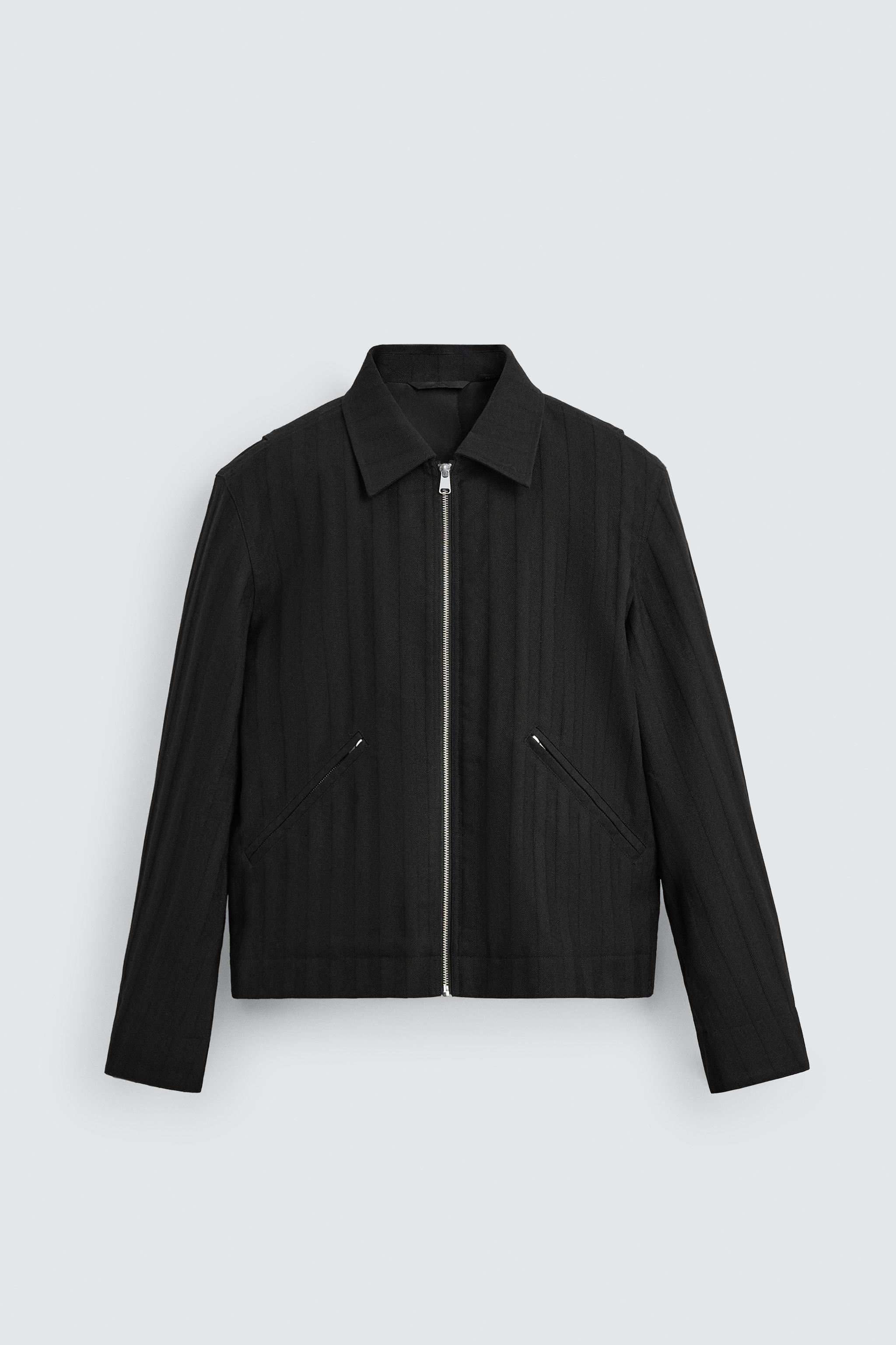 ヘリンボーン テクスチャー ジャケット - ブラック | ZARA Japan