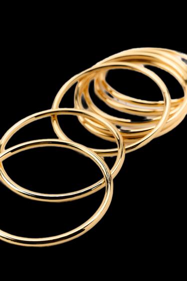 Zara PACK OF METAL BRACELETS - Golden