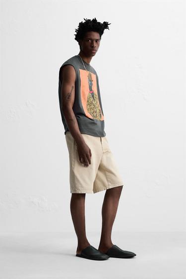 PRINTED & EMBROIDERED TANK TOP © OTIS KWAME KYE QUAICOE - Grey by Zara - Image 3