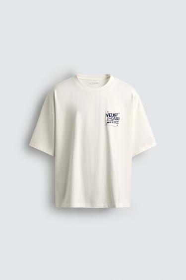 CAMISETA RELAXED FIT PARCHE - Blanco de Zara