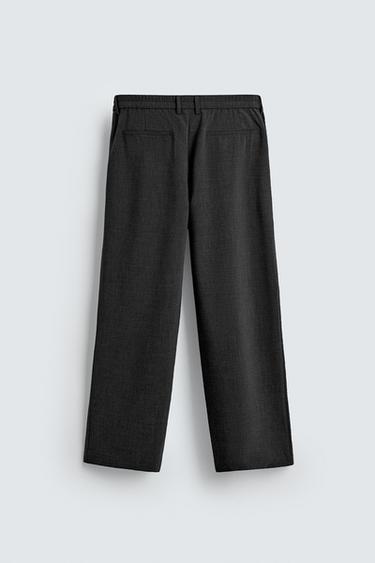 PANTALON COUPE LARGE PLIS - Gris anthracite de Zara - Image 7