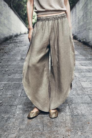 WOVEN METALLIC MULE BALLET FLATS - Gold by Zara