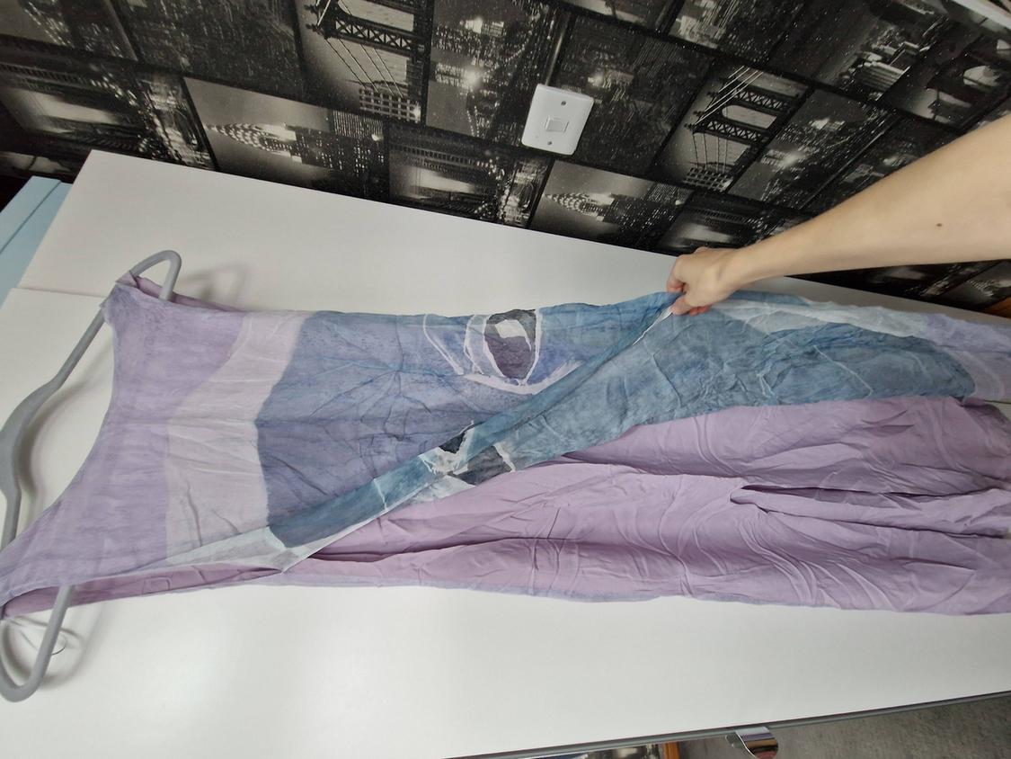 FLOWING PRINTED DRESS WITH SCARF - Image 3