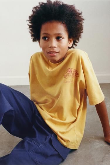 SLOGAN PRINT T-SHIRT - yellow by Zara