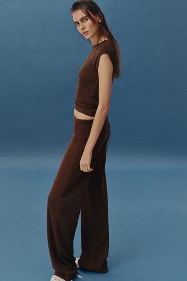 FADED-EFFECT RAGLAN SLEEVE T-SHIRT - Brown by Zara