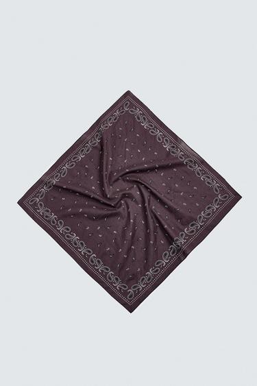 בנדנה עם הדפס PAISLEY - חום־אדמדם של Zara