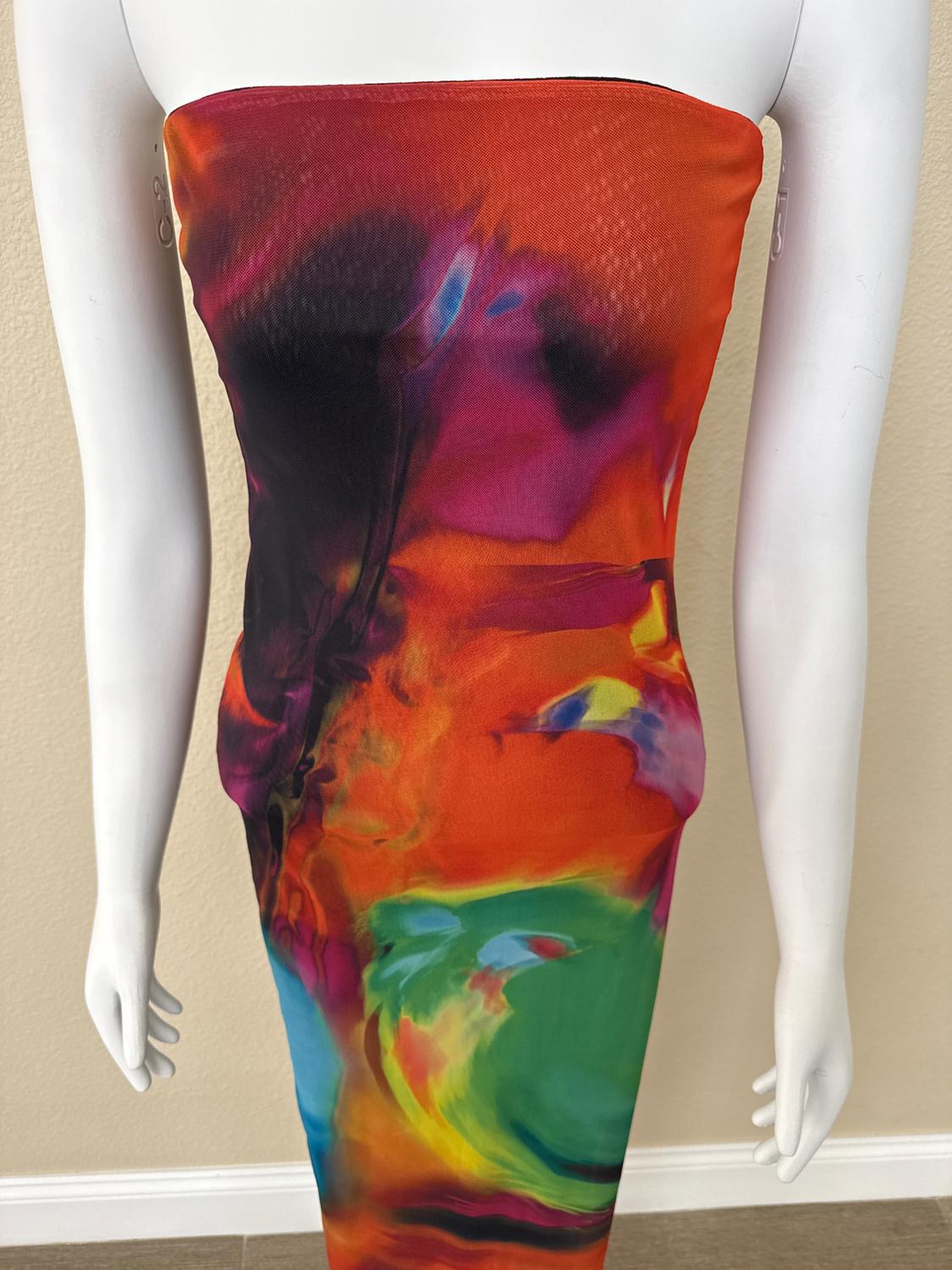 PRINTED TULLE DRESS - Image 2