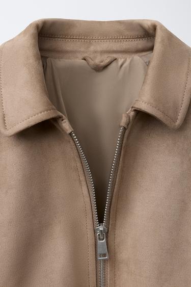 FAUX SUEDE BALLOON JACKET - Sand by Zara - Image 2
