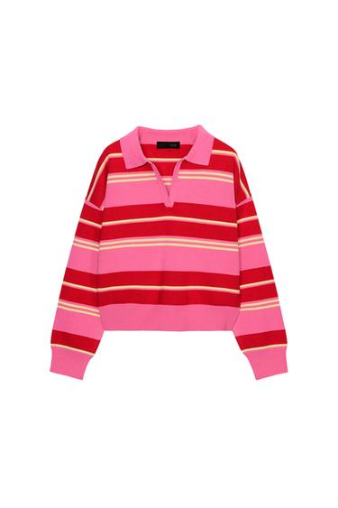 ТРИКОТАЖНОЕ ПОЛО В ПОЛОСКУ — Разноцветный от Zara