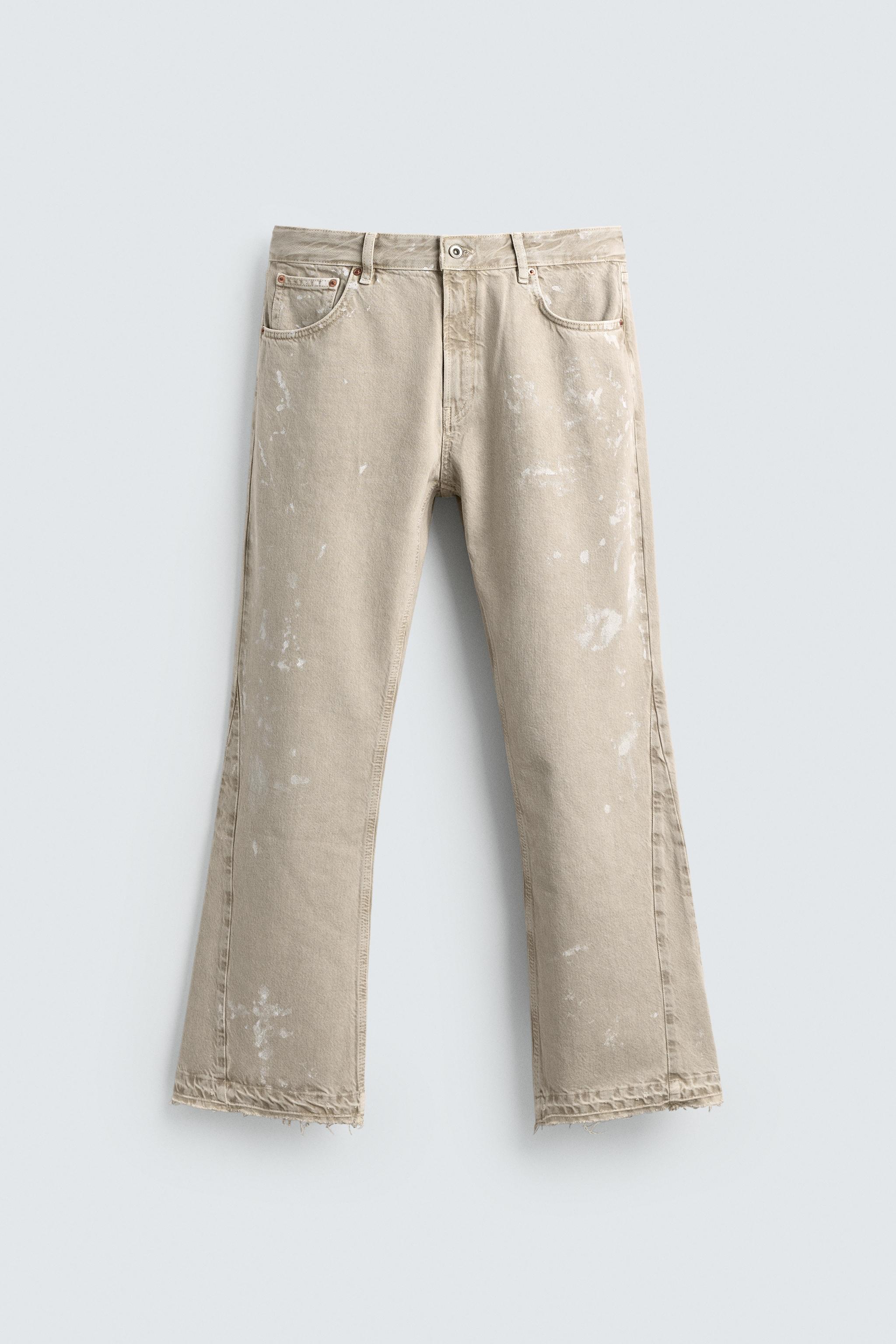SPLASH EFFECT FLARE FIT JEANS