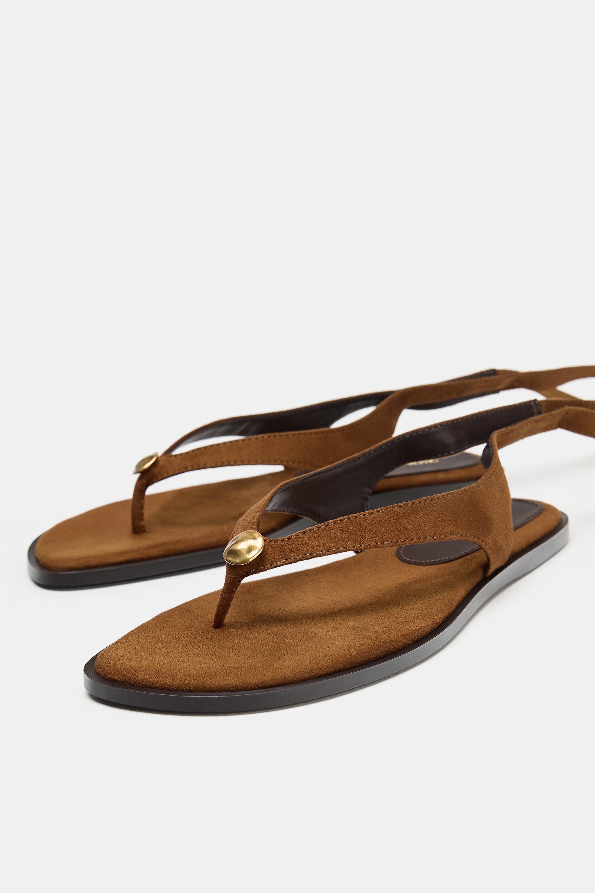 TIED FLAT SANDALS