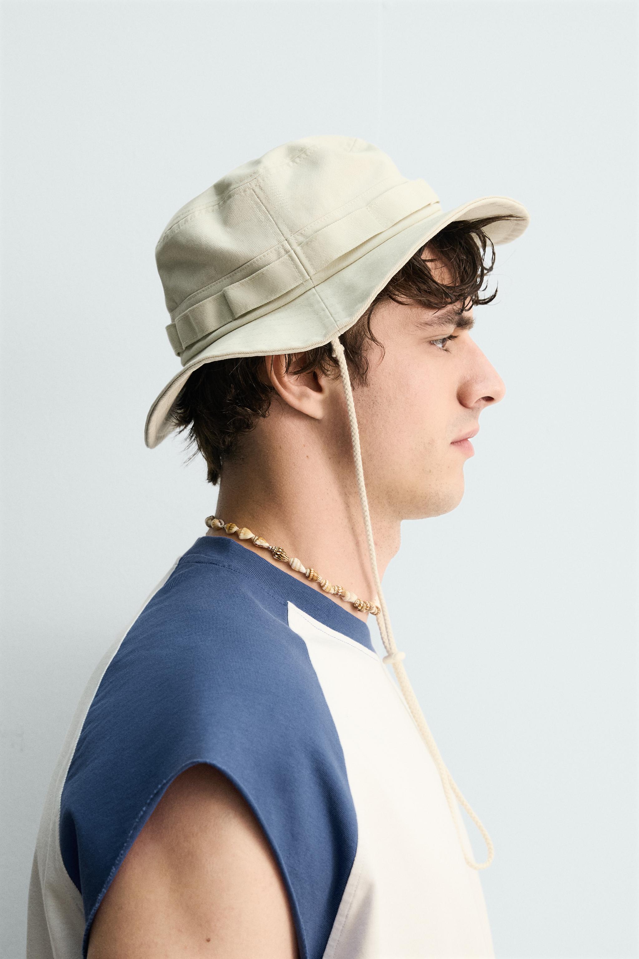 Мужские головные уборы Zara WIDE BRIM BUCKET HAT — фото 3