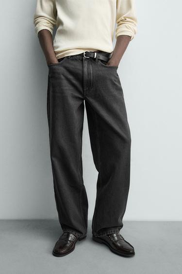 BAGGY FIT JEANS - Charcoal by Zara - Image 4